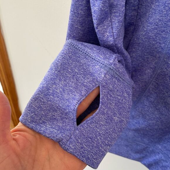 PINK VICTORIA'S SECRET BLUE PURPLE 1/4 ZIP UP SOFTSHELL SWEATER SZ large - Picture 5 of 6